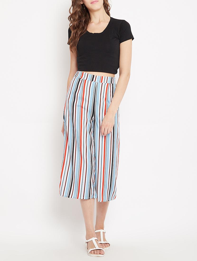 mid rise striped culotte - 15613510 - Zoom Image - 4