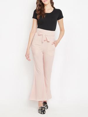 smocked waist flared hem trouser - 15613516 - Standard Image - 4