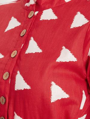 button detail empire line dress - 15613530 - Standard Image - 4