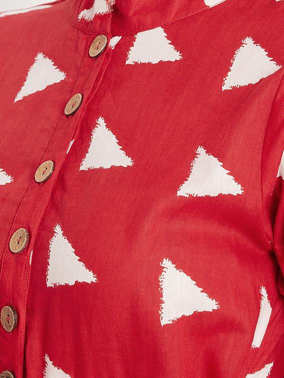 button detail empire line dress - 15613530 - Zoom Image - 4