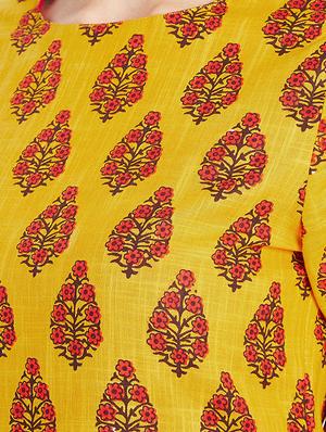 Straight printed kurta with tassels - 15613595 - Standard Image - 4