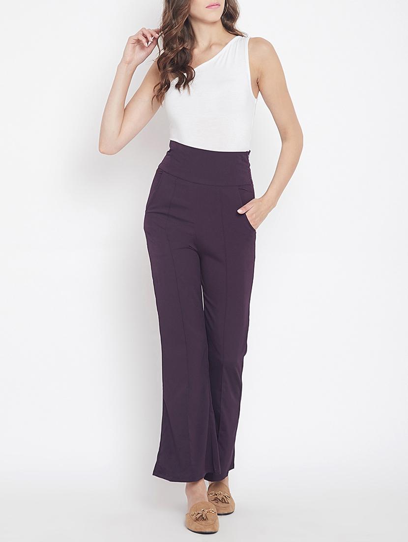 high waist flared hem trouser - 15613614 - Zoom Image - 4
