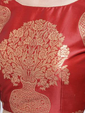 brocade blouse with drawstring - 15613764 - Standard Image - 4