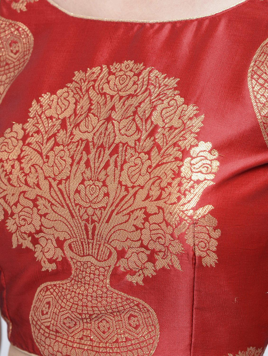 brocade blouse with drawstring - 15613764 - Zoom Image - 4