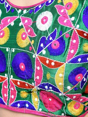 multi cotton embroidered blouse - 15613777 - Standard Image - 4