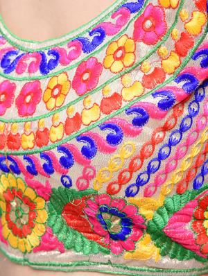 multi silk embroidered blouse - 15613779 - Standard Image - 4