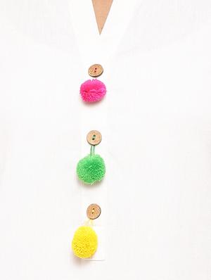 Straight pom pom solid kurta - 15614202 - Standard Image - 4