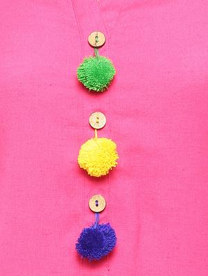 Straight pom pom solid kurta - 15614204 - Standard Image - 4