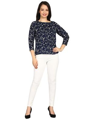 boat neck floral top - 15614653 - Standard Image - 4