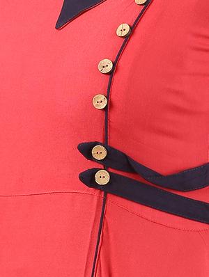 Coral asymmetric piping dress - 15614662 - Standard Image - 4