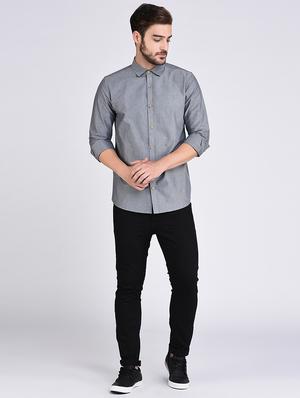 blue cotton casual shirt - 15614741 - Standard Image - 4