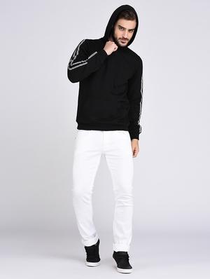 black taped fleece sweatshirt - 15614759 - Standard Image - 4