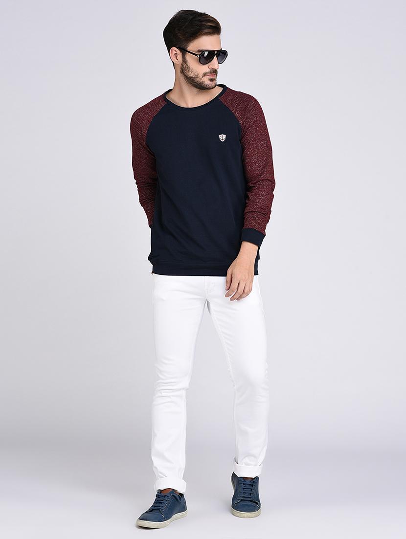 blue cotton raglan sweatshirt - 15614766 - Zoom Image - 4