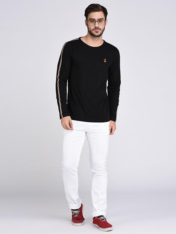 black cotton t-shirt - 15614796 - Zoom Image - 4