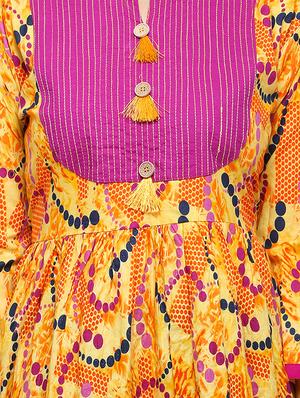 Flared printed kurta - 15614833 - Standard Image - 4