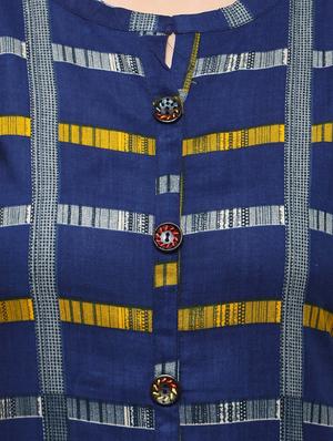 Straight checkered straight kurta - 15614862 - Standard Image - 4