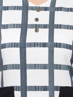 Checkered straight kurta - 15614868 - Standard Image - 4