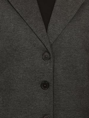 lapel neck solid blazer - 15614986 - Standard Image - 4