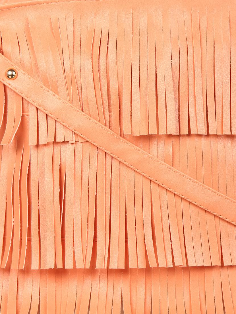 orange leatherette (pu) regular sling bag - 15615259 - Zoom Image - 4