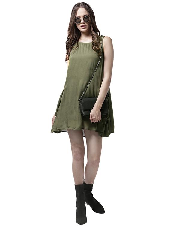 pocket detail asymmetric dress - 15615399 - Zoom Image - 4