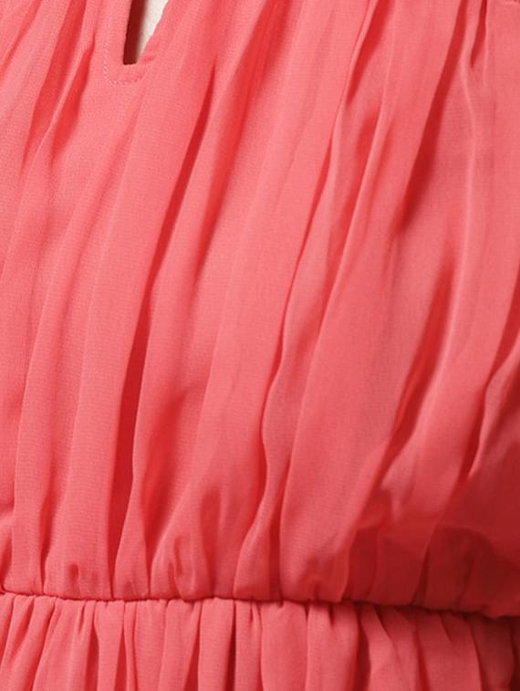 keyhole neck blouson maxi dress - 15615415 - Zoom Image - 4