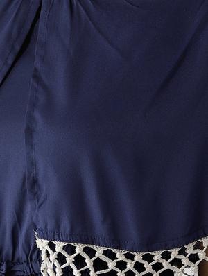 drawstring waist fringed hem overlay jumpsuit - 15615423 - Standard Image - 4