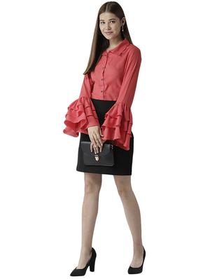 layered bell sleeved shirt - 15615424 - Standard Image - 4
