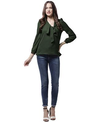 gather detail tie up neck top - 15615429 - Standard Image - 4