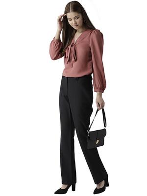 gather detail tie up neck top - 15615430 - Standard Image - 4