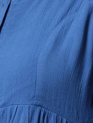 button closure sleeve gathered top - 15615434 - Standard Image - 4