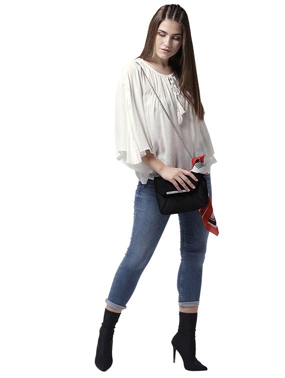 lace yoke pintuck detail top - 15615436 - Zoom Image - 4