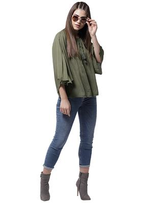 lace yoke pintuck detail top - 15615438 - Standard Image - 4
