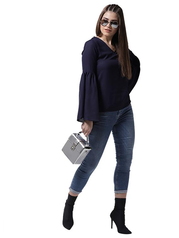 lace panel cutout back top - 15615443 - Zoom Image - 4