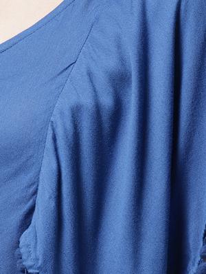 pom pom detail choker neck top - 15615451 - Standard Image - 4