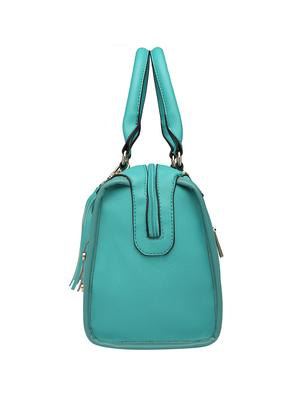 blue leatherette (pu) regular handbag - 15615500 - Standard Image - 4