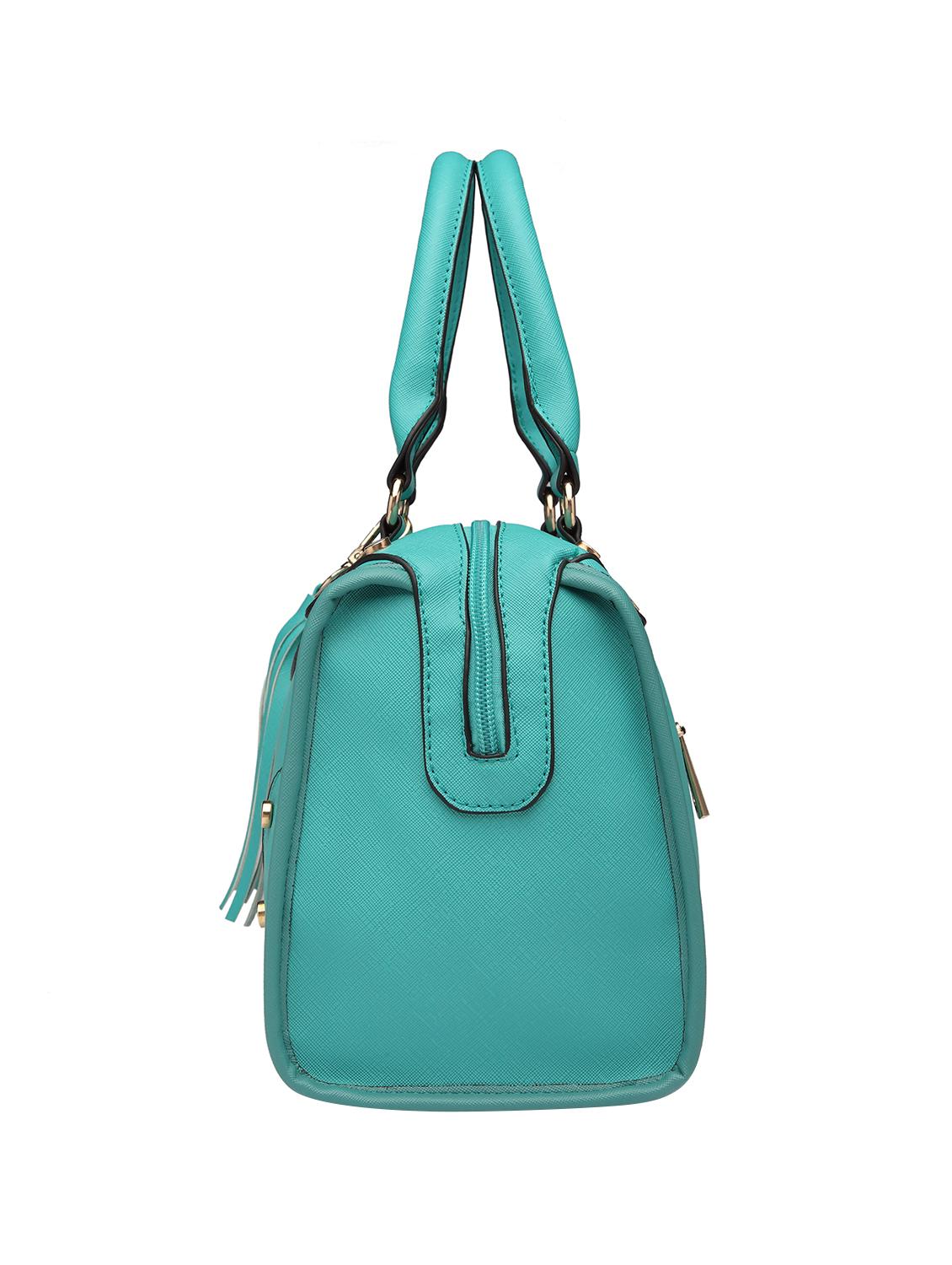 blue leatherette (pu) regular handbag - 15615500 - Zoom Image - 4