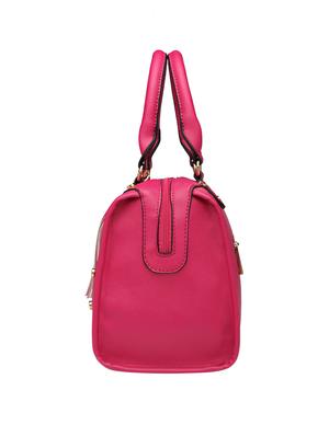 pink leatherette (pu) regular handbag - 15615501 - Standard Image - 4