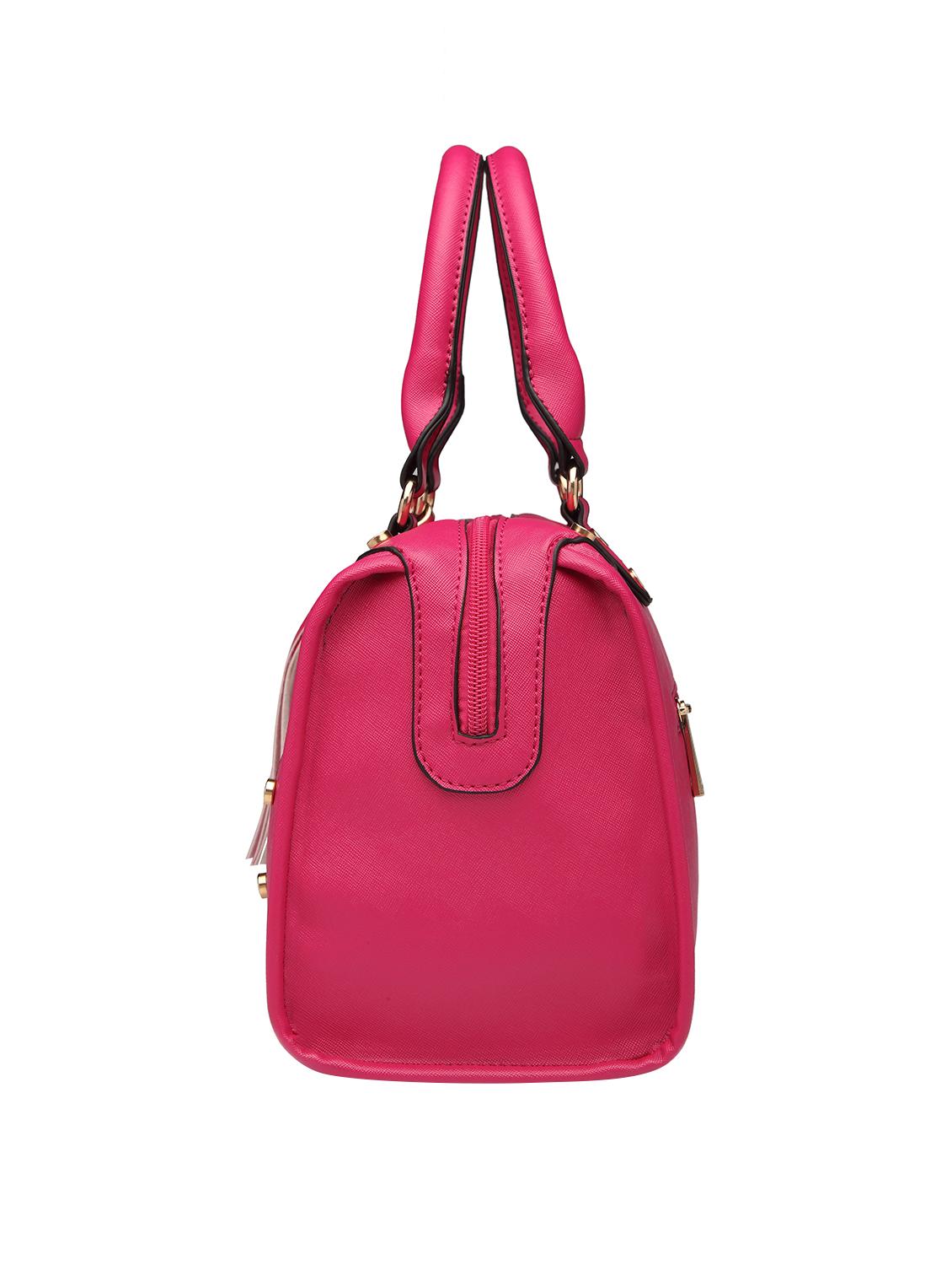 pink leatherette (pu) regular handbag - 15615501 - Zoom Image - 4