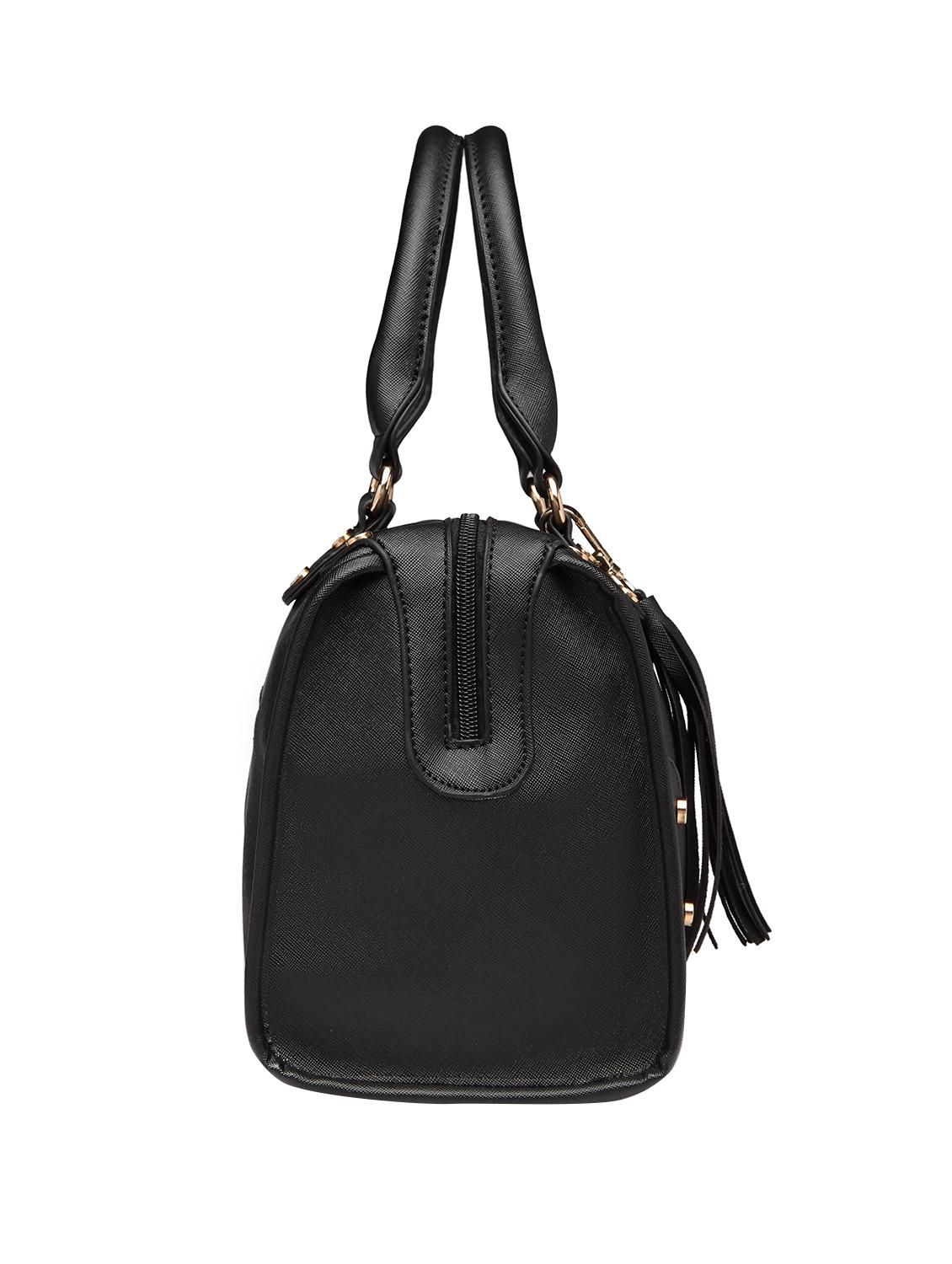 black leatherette (pu) regular handbag - 15615502 - Zoom Image - 4