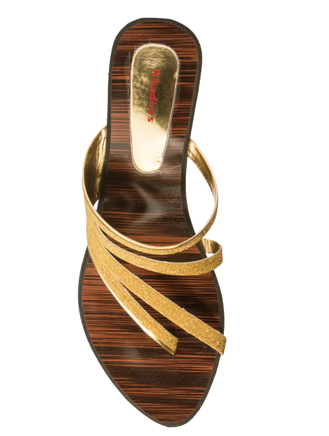 gold slip on sandals - 15615674 - Zoom Image - 4