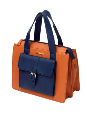 orange leatherette (pu) regular handbag - 15615685 - Standard Image - 4