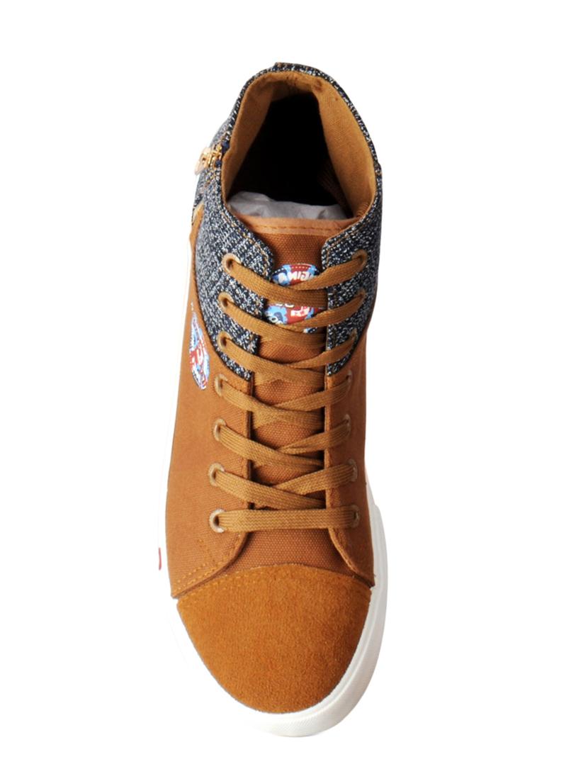 brown Canvas lace up sneakers - 15615696 - Zoom Image - 4