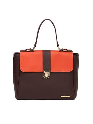 brown leatherette (pu) regular sling bag - 15615742 - Standard Image - 4