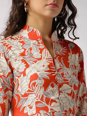 a-line printed dress - 15615806 - Standard Image - 4