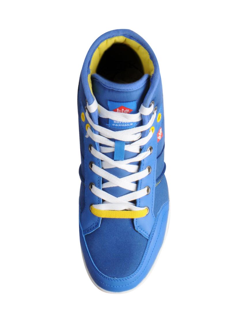 blue leatherette lace up sneakers - 15616052 - Zoom Image - 4