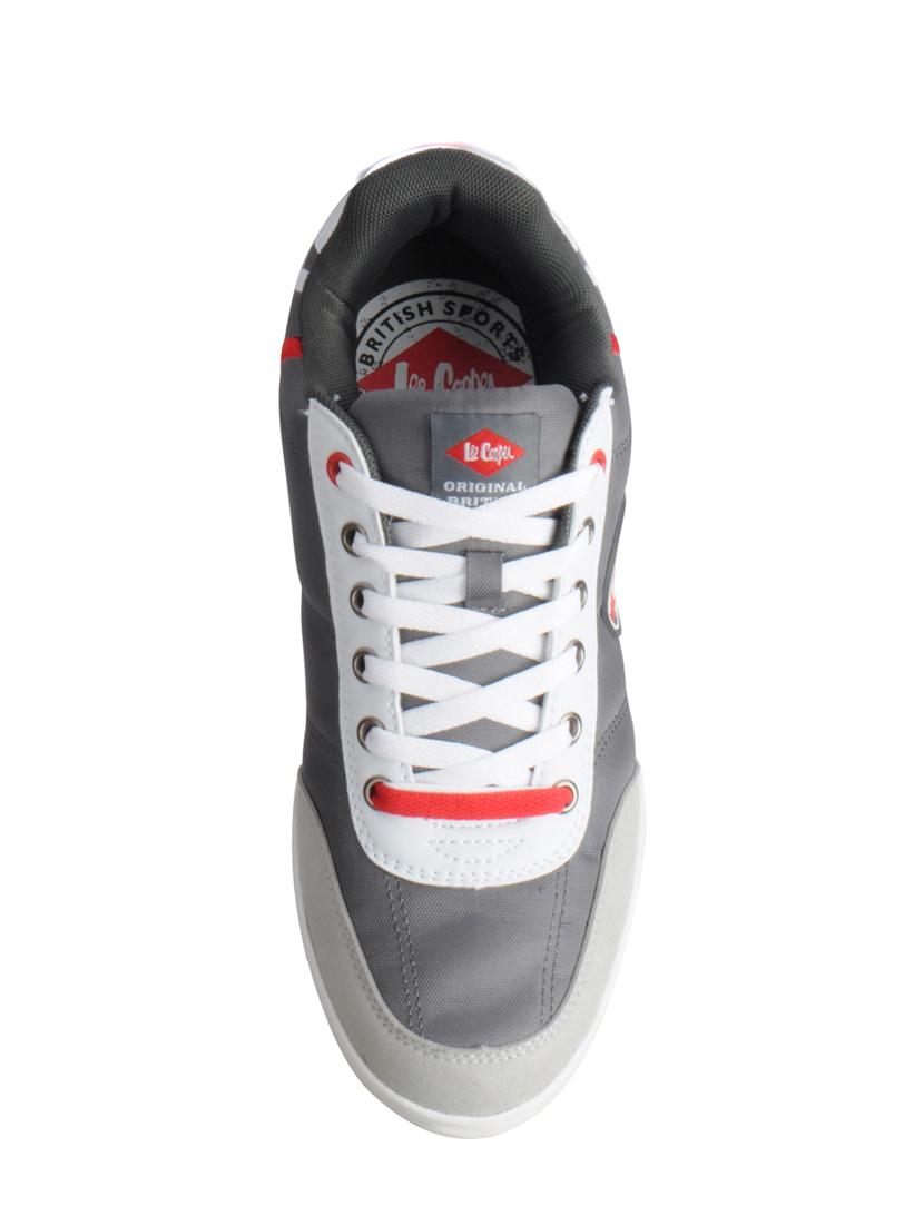 grey leatherette lace up sneakers - 15616053 - Zoom Image - 4