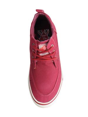 red Canvas lace up sneakers - 15616055 - Standard Image - 4