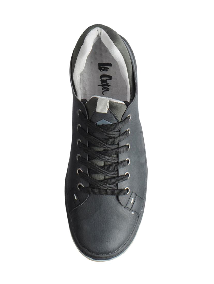 black leatherette lace up sneakers - 15616056 - Zoom Image - 4