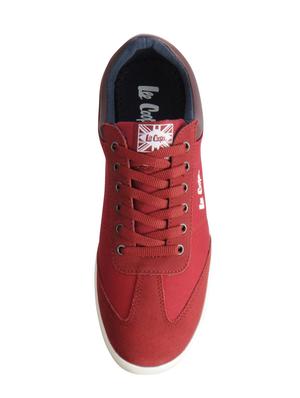 red leatherette lace up sneakers - 15616058 - Standard Image - 4