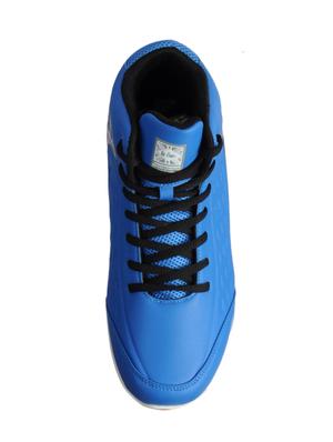 blue leatherette lace up sport shoes - 15616062 - Standard Image - 4